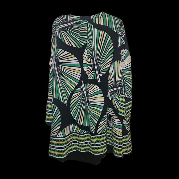 Crown & Ivy Lined Midi Summer Dress Black Green Size XS summer style preppy - Picture 3 of 4